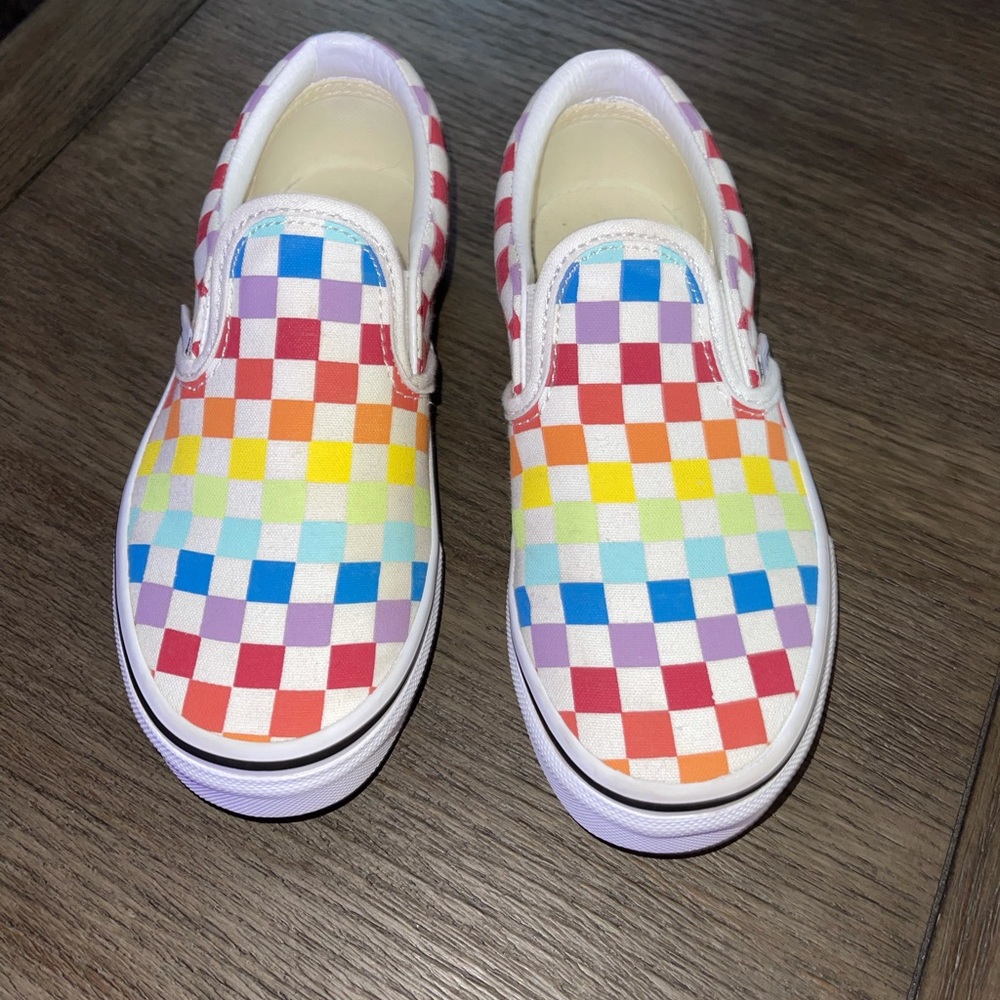 Vans Rainbow Checkered Slip On -  Size 13